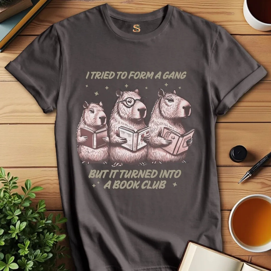 Capybara Book Gang T-Shirt