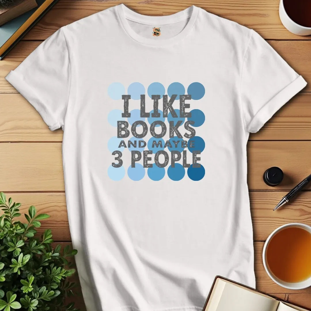 Books and 3 People T-Shirt