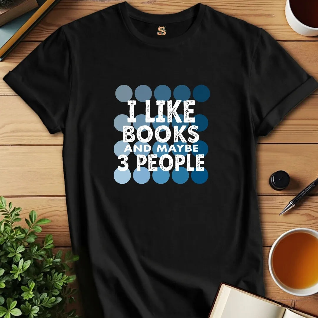 Books and 3 People T-Shirt