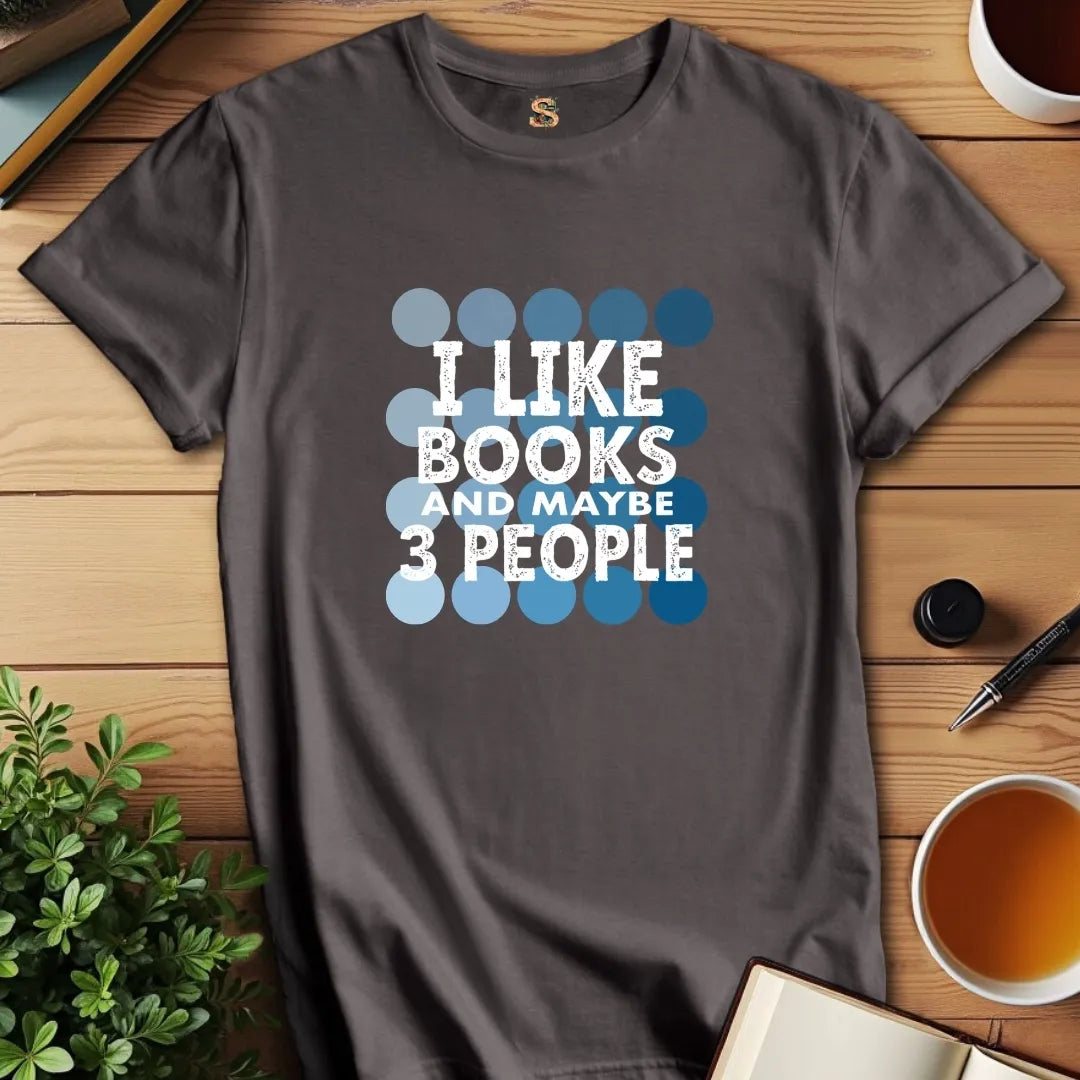 Books and 3 People T-Shirt