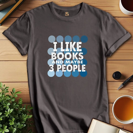 Books and 3 People T-Shirt