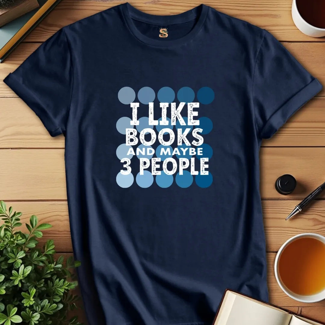 Books and 3 People T-Shirt