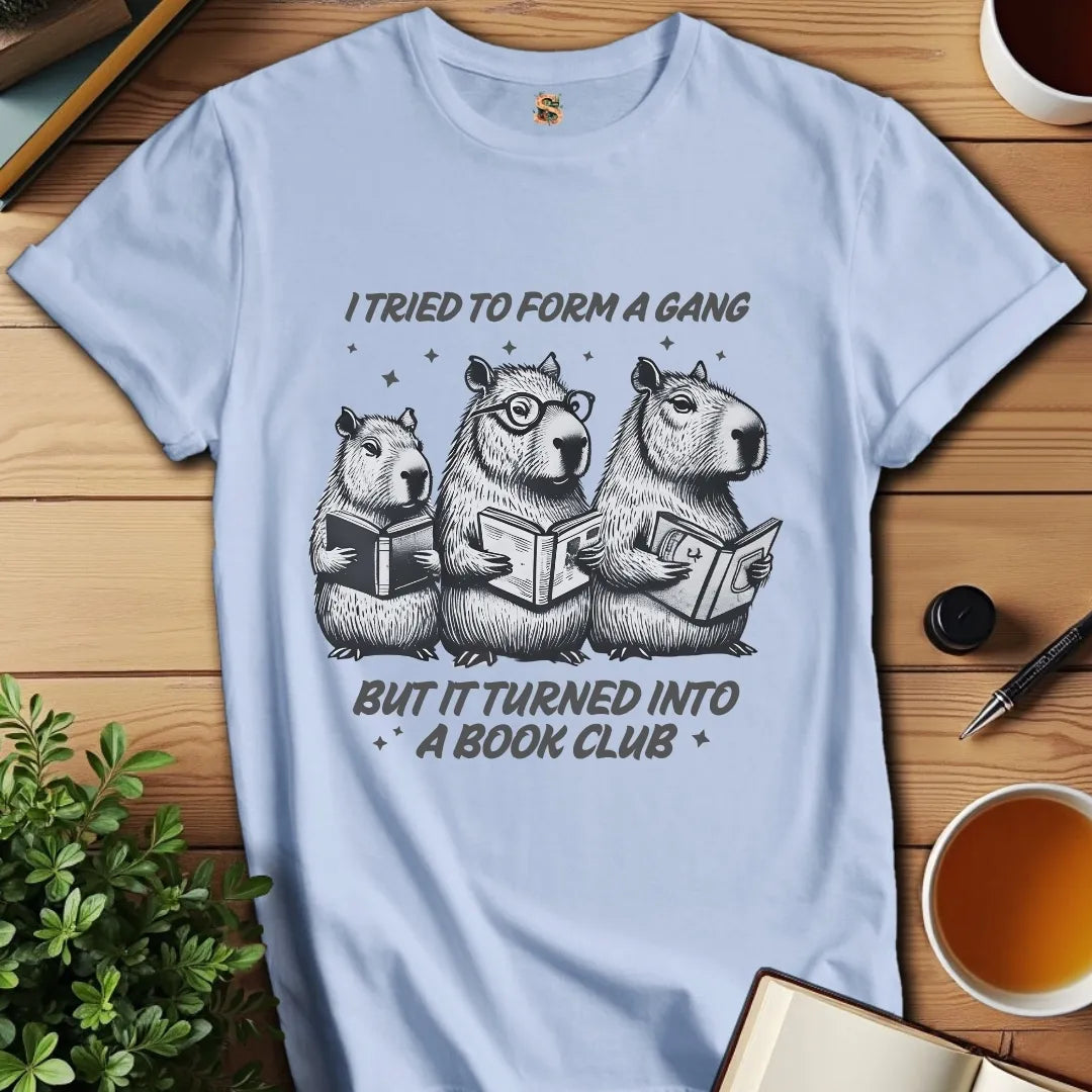 Capybara Book Gang T-Shirt