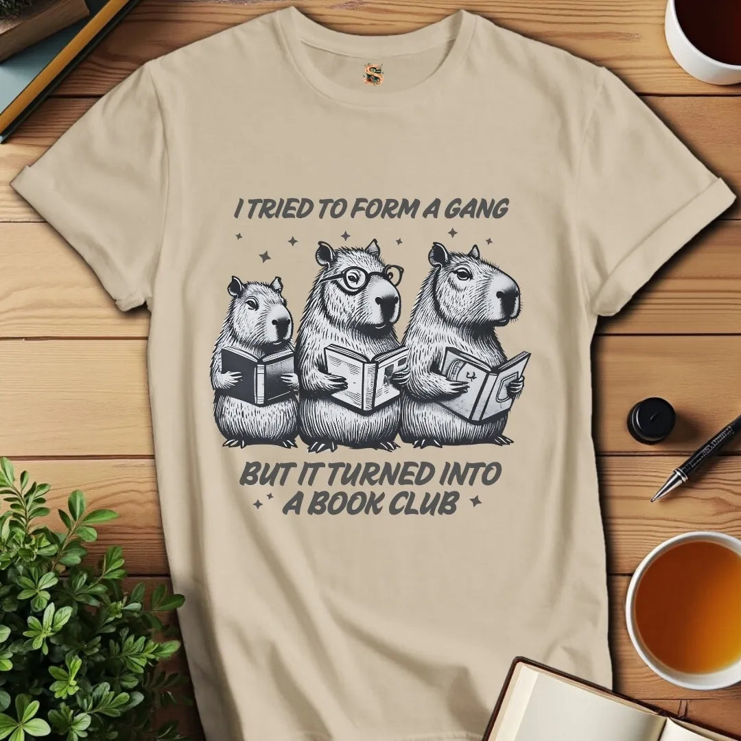 Capybara Book Gang T-Shirt