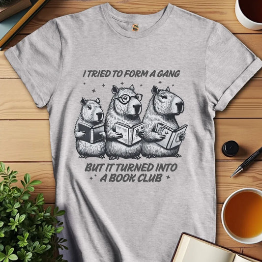 Capybara Book Gang T-Shirt