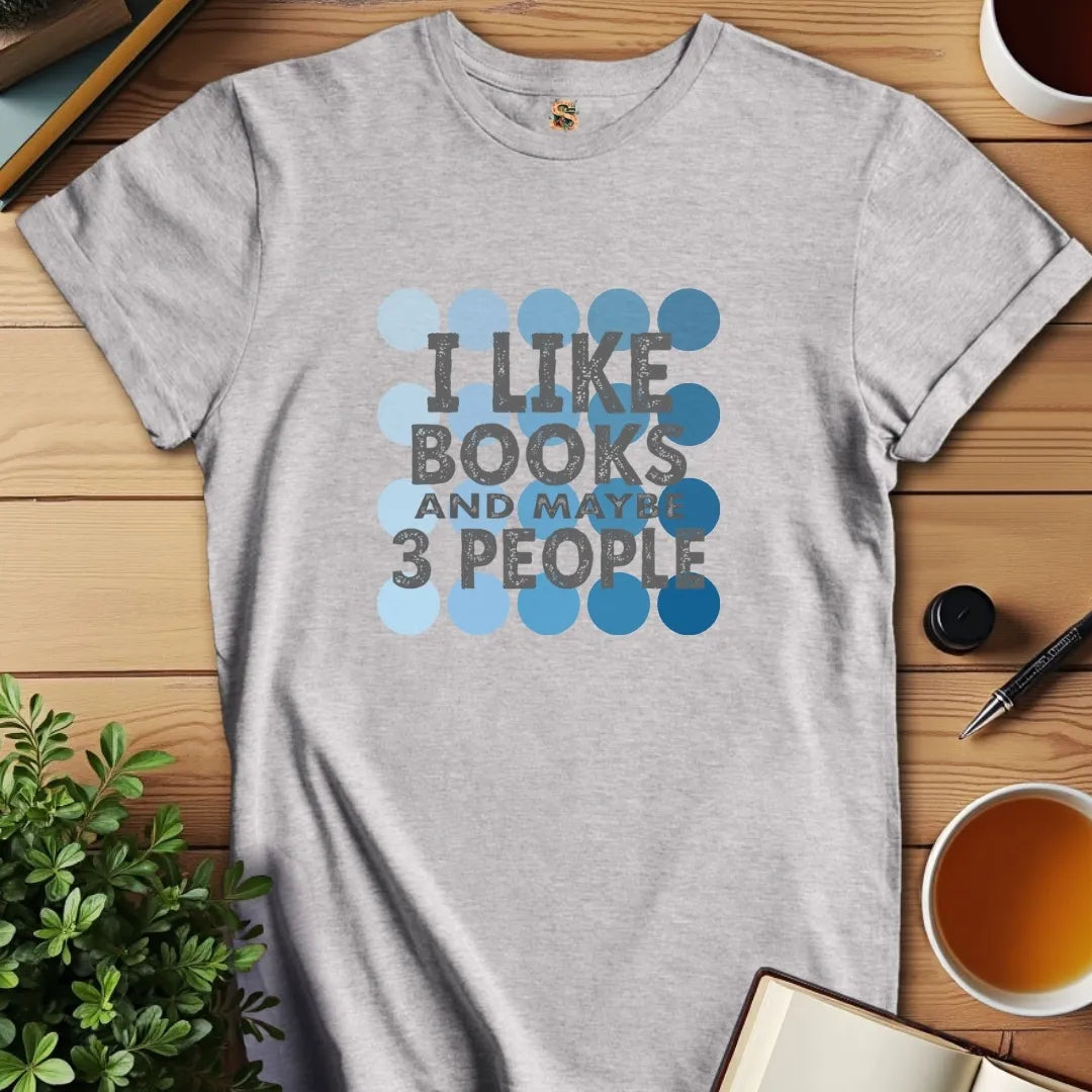 Books and 3 People T-Shirt