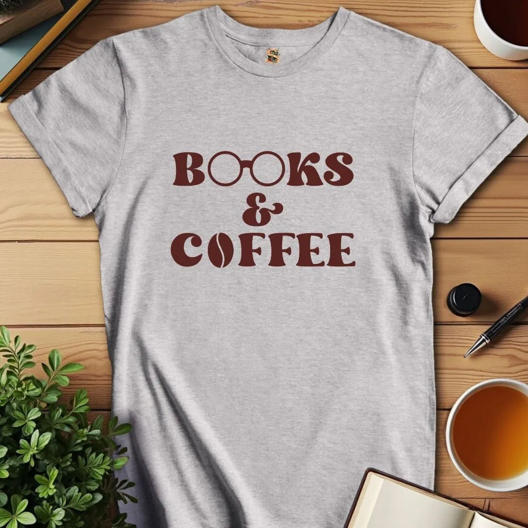 Books & Coffee V2 T-Shirt